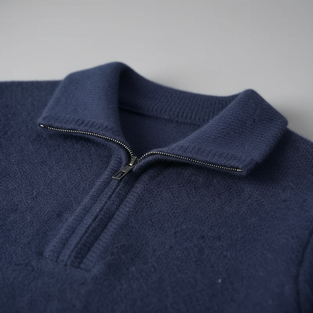 Men’s Half-Zip Polo Sweater – Refined Knit & Versatile Layer