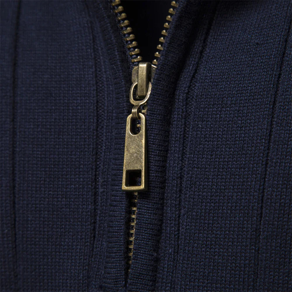 Men’s Half-Zip Sweater – Ribbed Knit Texture & Modern Everyday Appeal