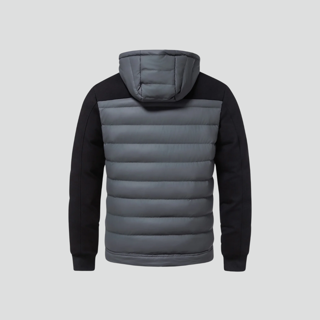 Men’s Padded Jacket – Quilted Front & Soft Knit Sleeves