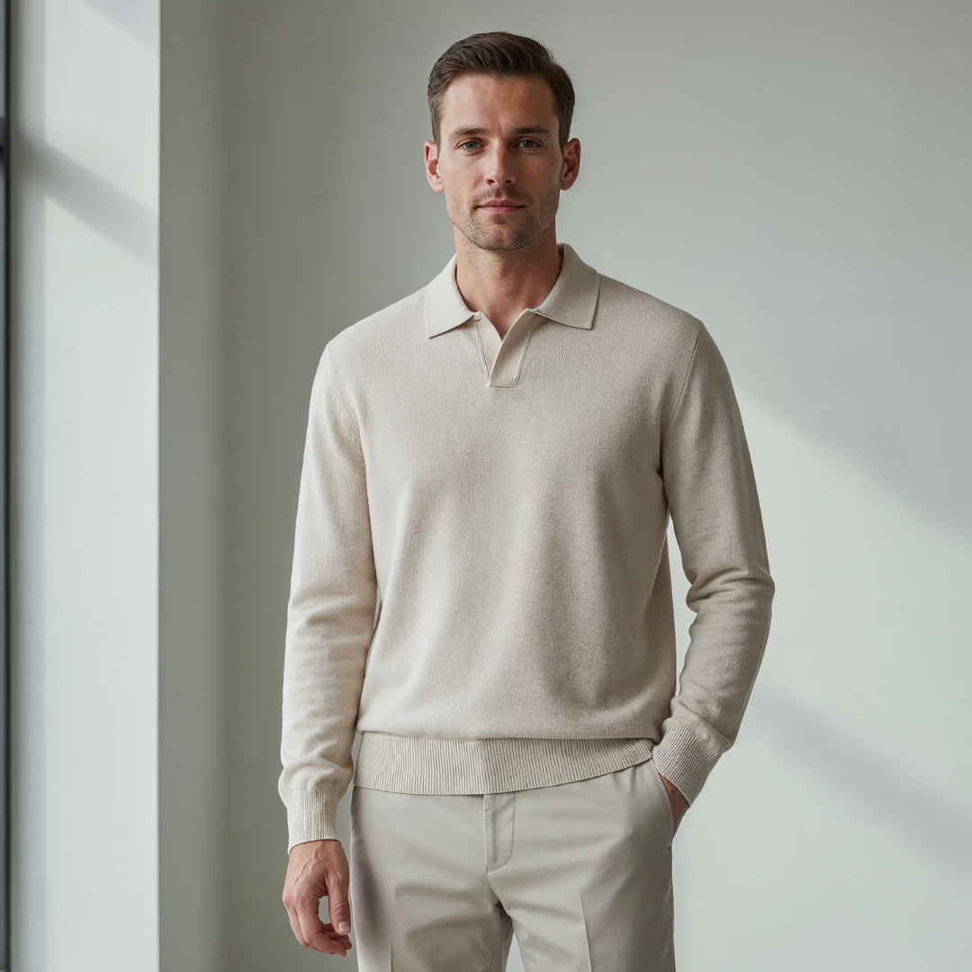 Men’s Pullover Sweater – Minimal Knit Design & Effortless Smart Layer
