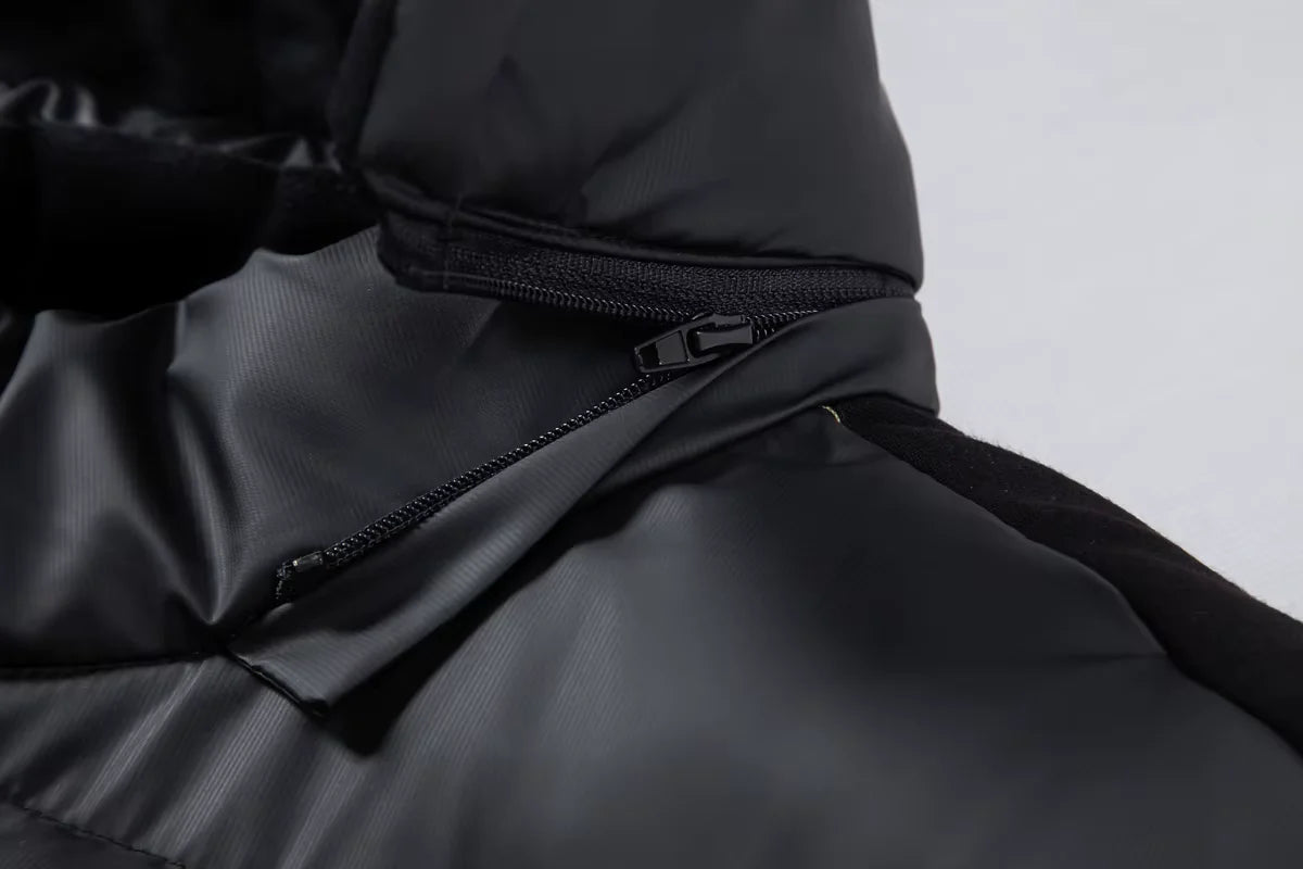 Men’s Quilted Hoodie – Insulated Front & Soft Knit Sleeves