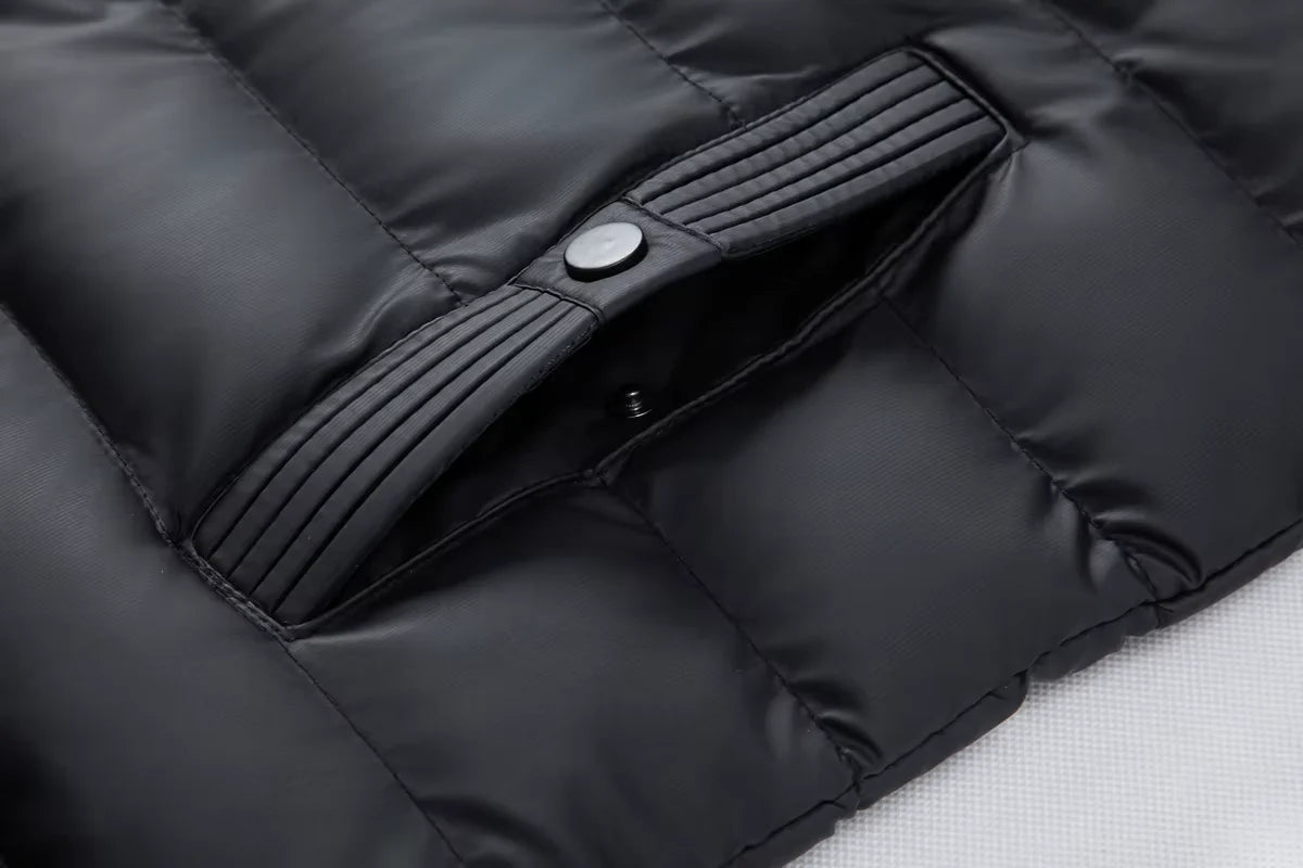 Men’s Quilted Hoodie – Insulated Front & Soft Knit Sleeves