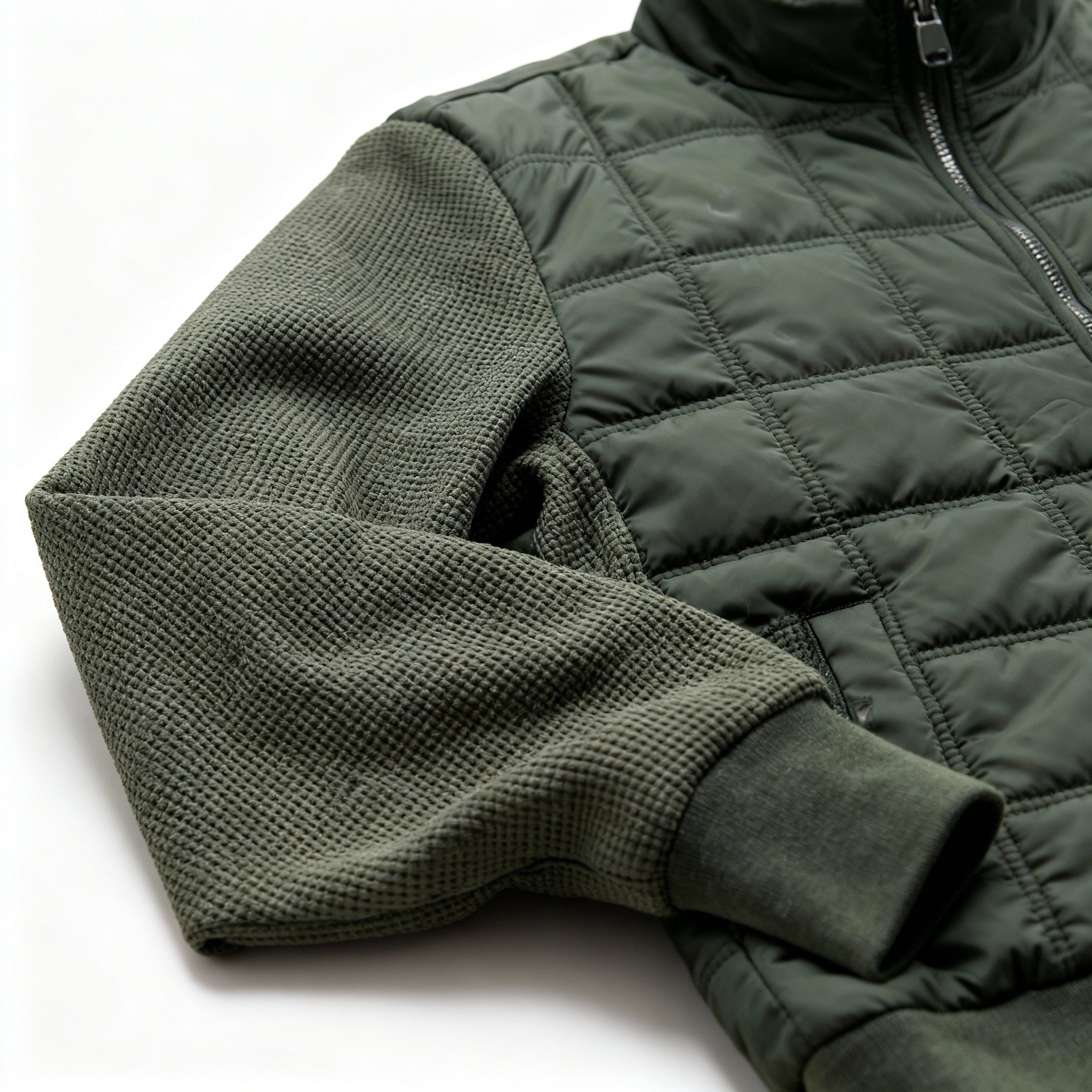 Men’s Quilted Jacket – Textured Panels & Everyday Warmth