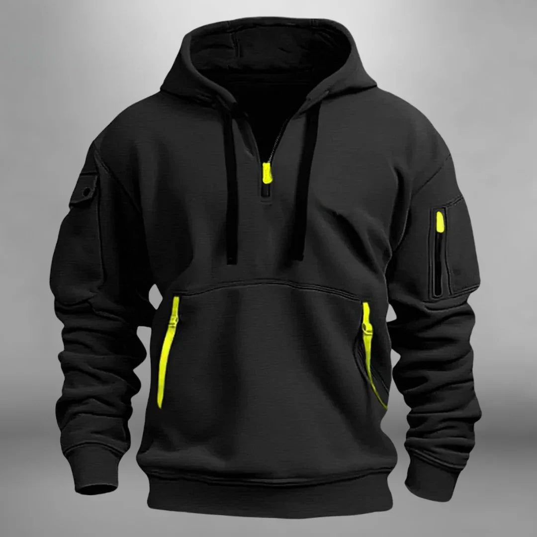 Men’s Tactical Half-Zip Hooded Sweatshirt