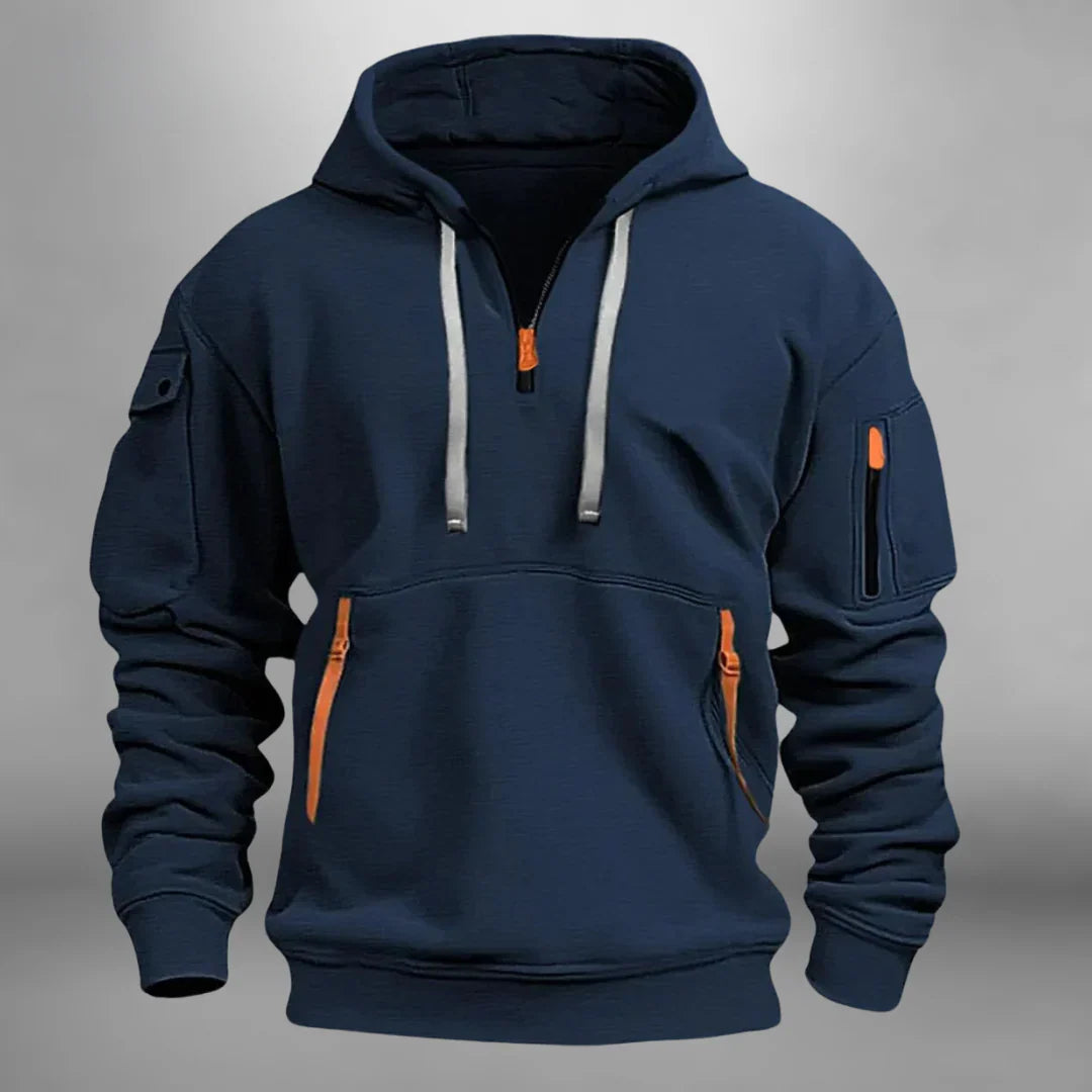 Men’s Tactical Half-Zip Hooded Sweatshirt
