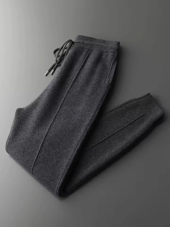 Men’s Two-Piece Set – Refined Knit Jacket & Drawstring Pants