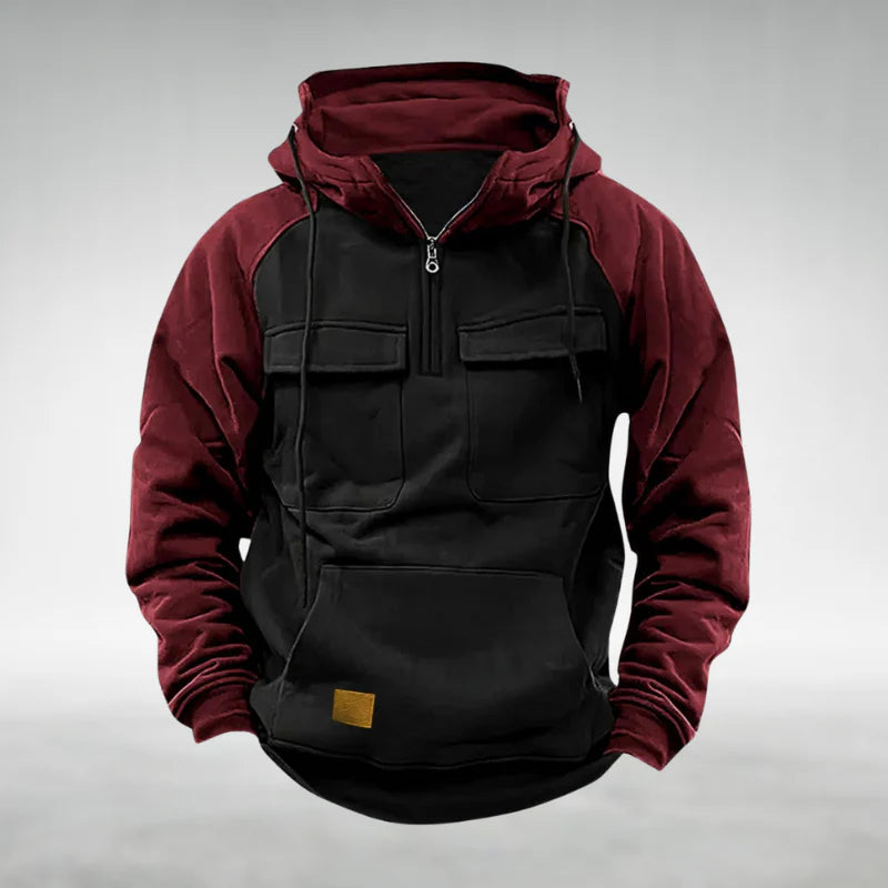 Men’s Two-Tone Tactical Hooded Sweatshirt