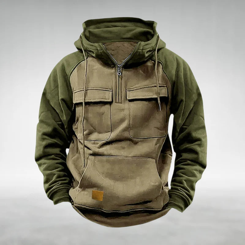 Men’s Two-Tone Tactical Hooded Sweatshirt