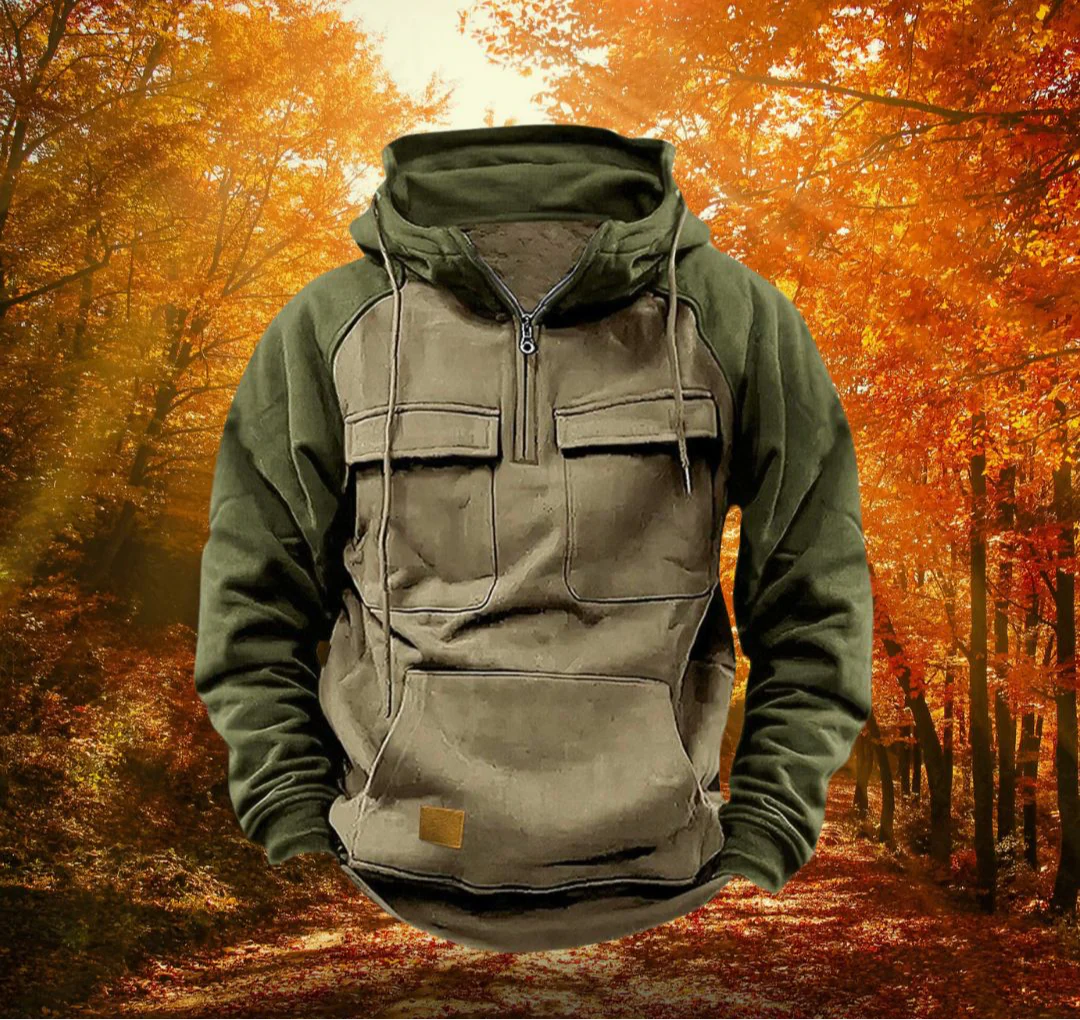 Men’s Two-Tone Tactical Hooded Sweatshirt