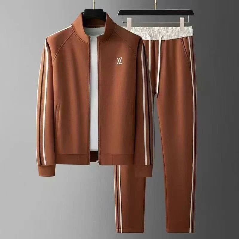 Men’s Two-Tone Zip Track Set
