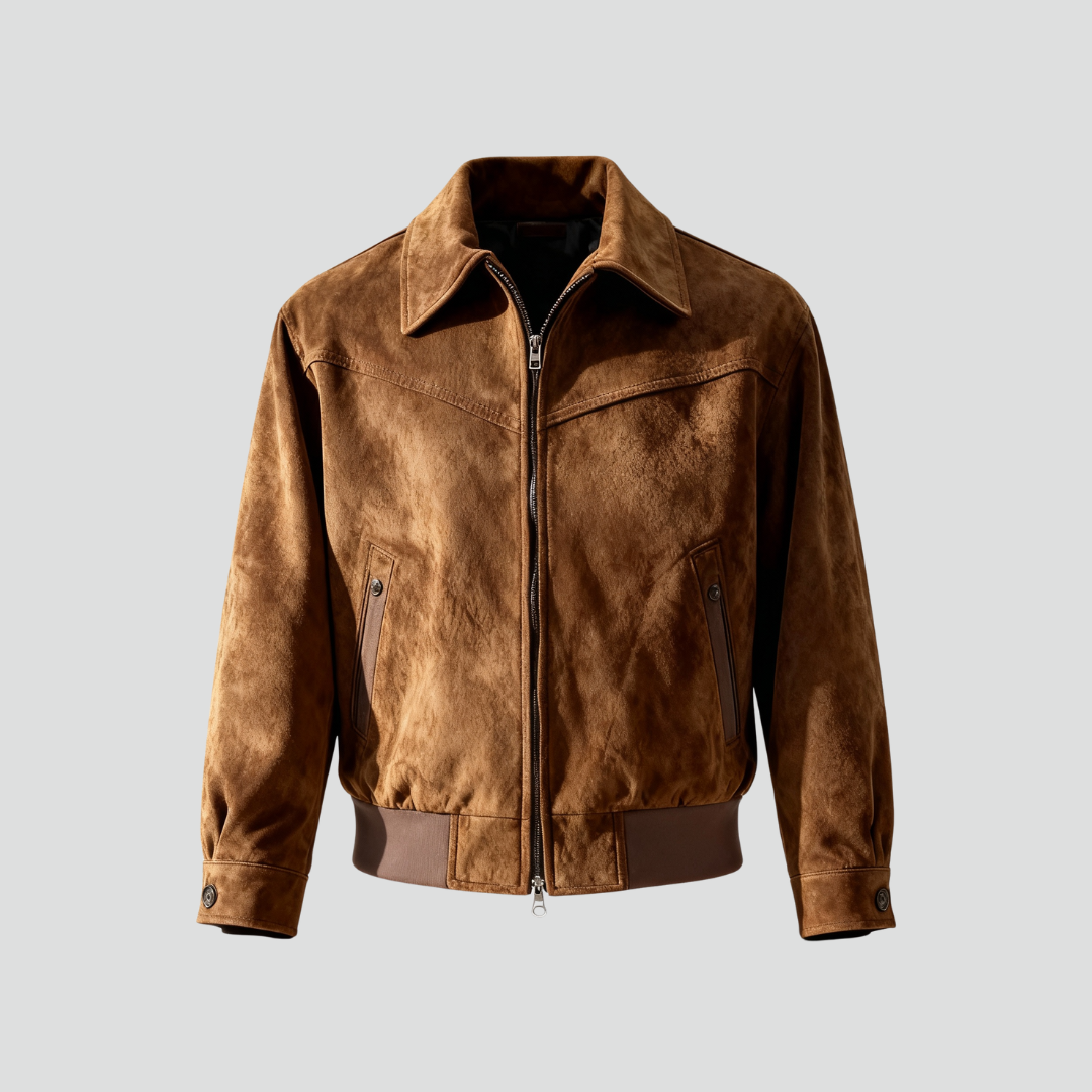 Men’s Vintage Jacket – Classic Suede Finish & Timeless Everyday Look