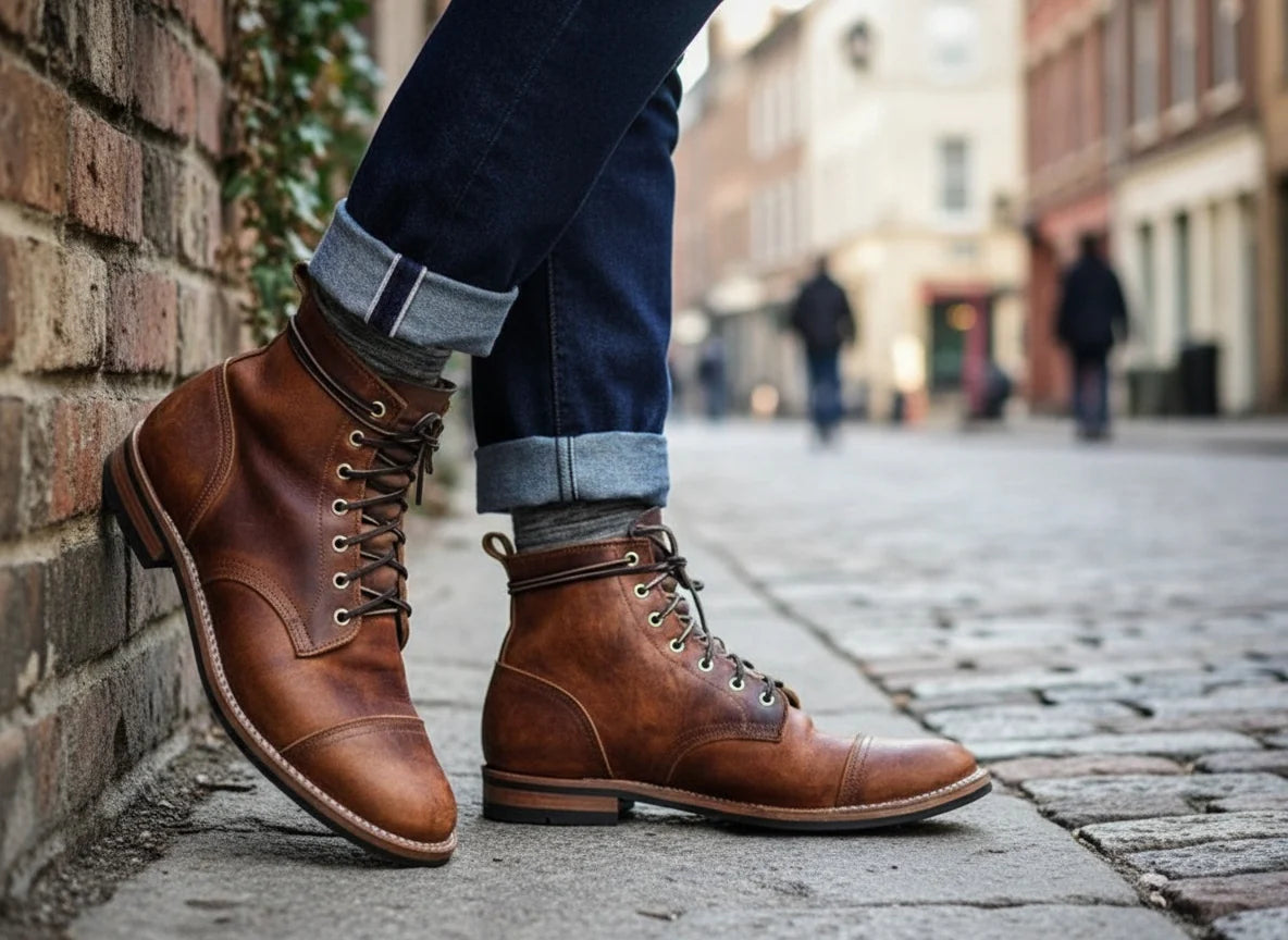 Men’s Vintage Lace-Up Work Boots