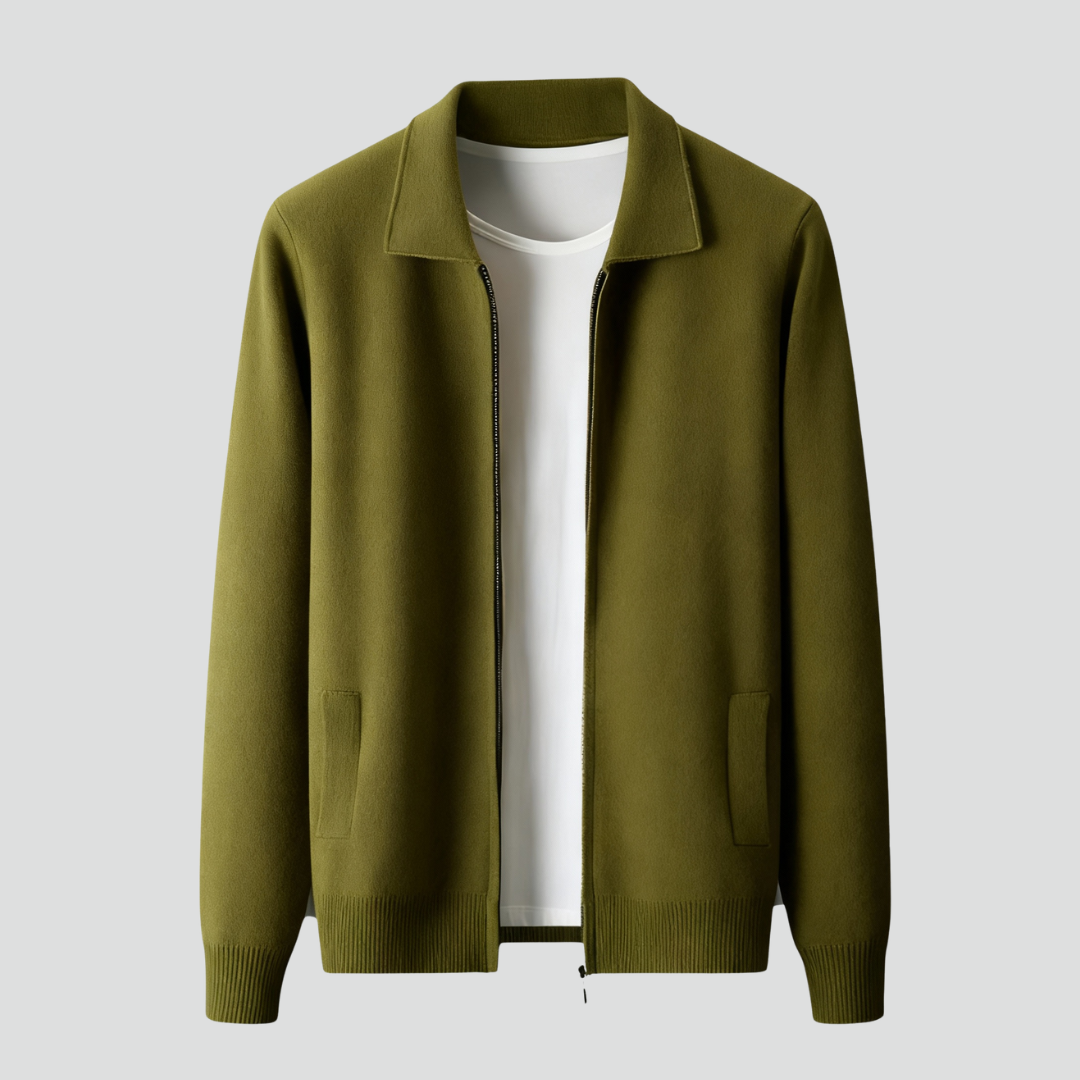 Men’s Zip-Up Cardigan – Minimalist Design & Everyday Layer