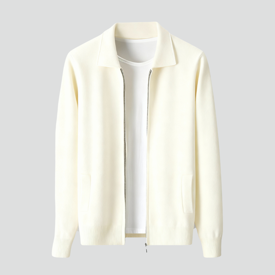 Men’s Zip-Up Cardigan – Minimalist Design & Everyday Layer