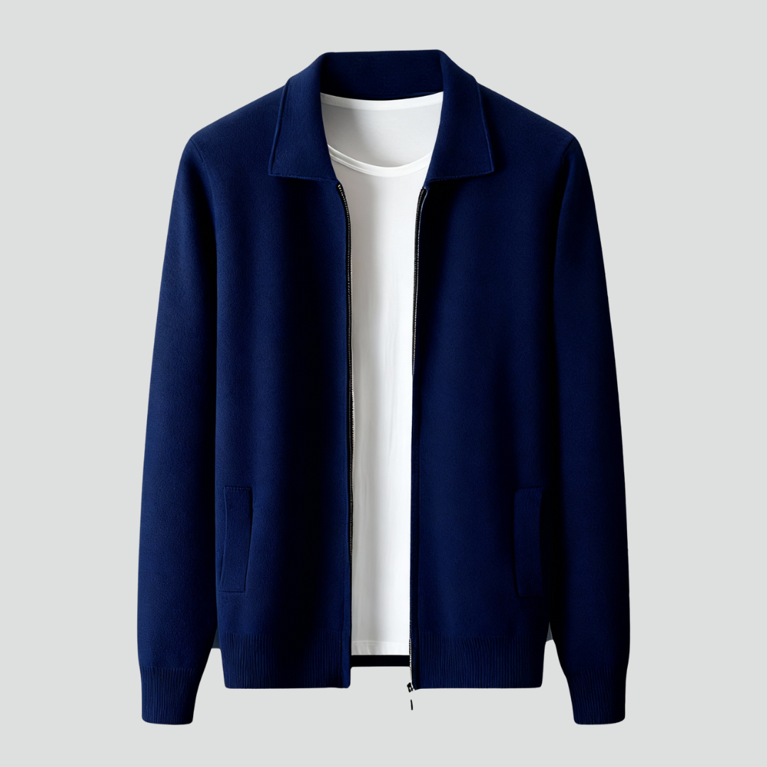 Men’s Zip-Up Cardigan – Minimalist Design & Everyday Layer