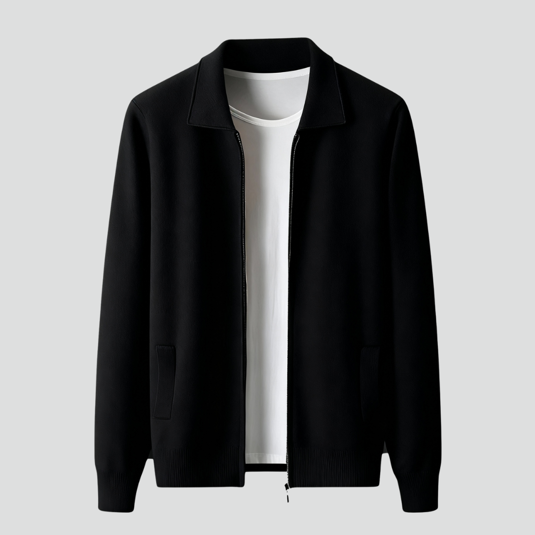 Men’s Zip-Up Cardigan – Minimalist Design & Everyday Layer