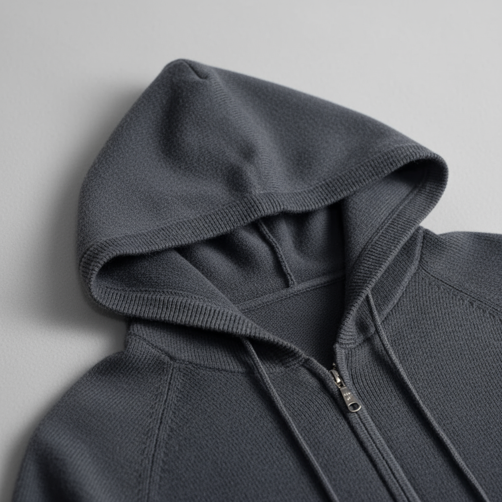 Men’s Casual Hoodie – Soft Knit Texture & Everyday Layer