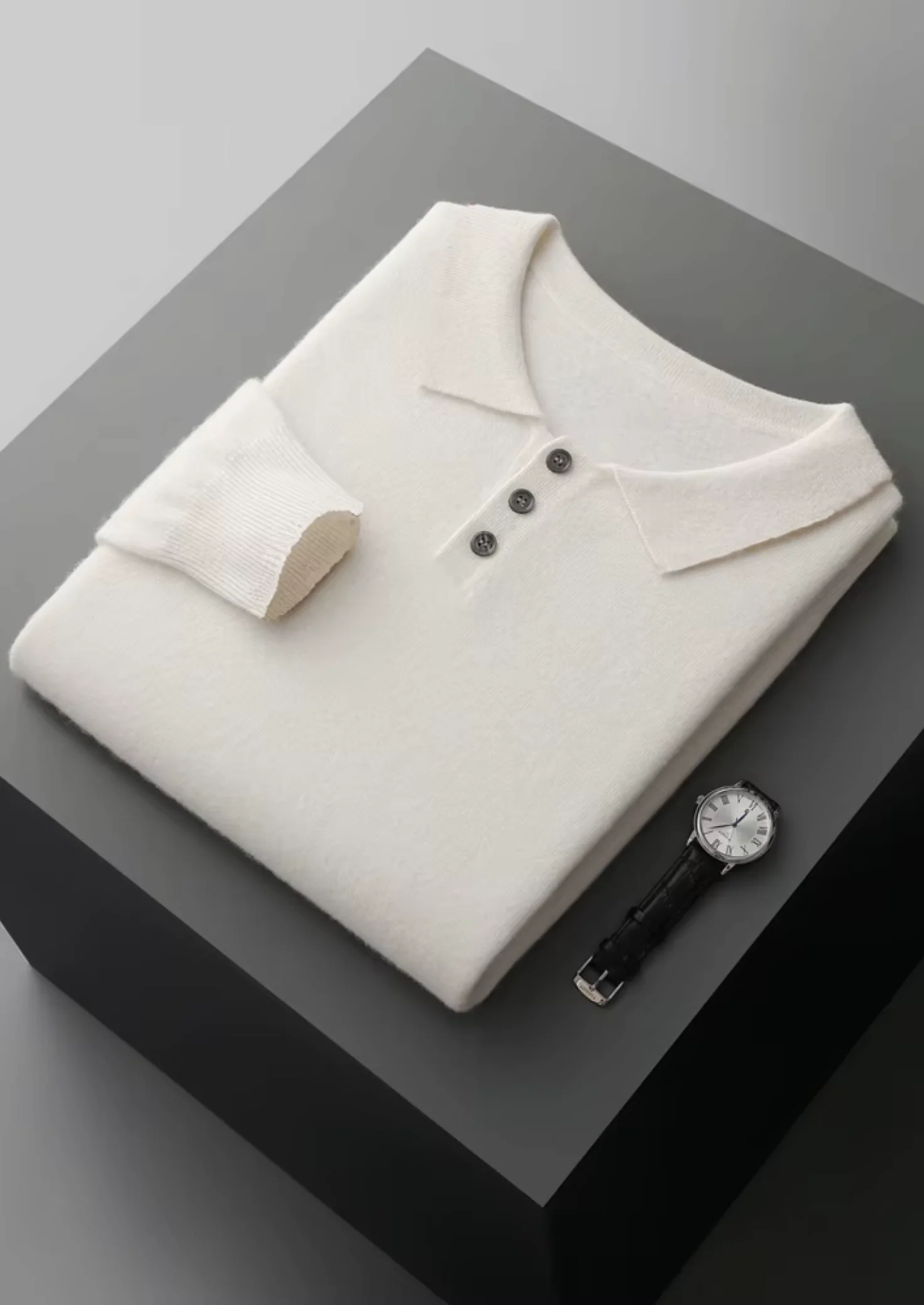 Men’s Casual Sweater – Half-Zip Collar & Minimalist Design