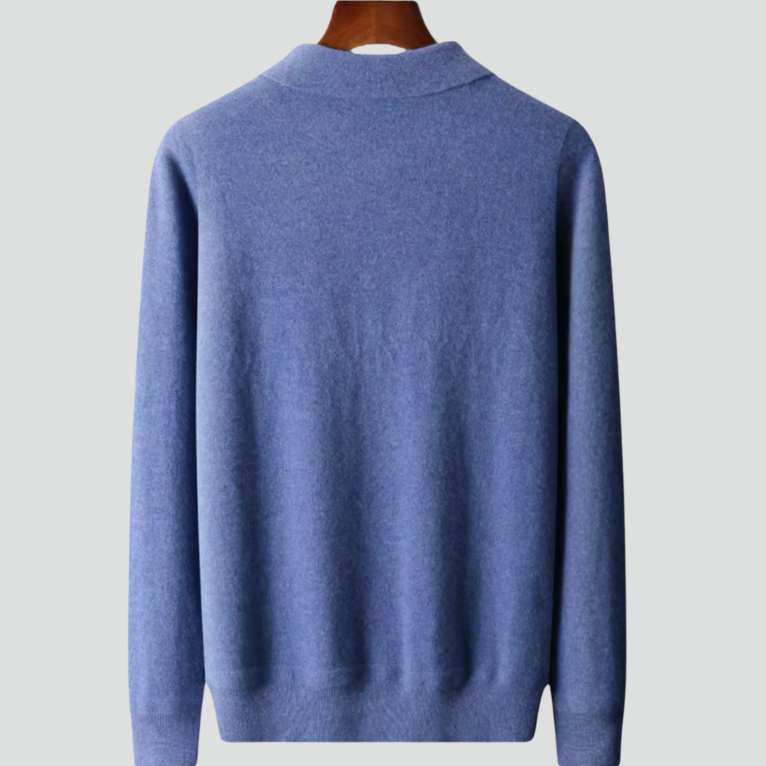 Men’s Casual Sweater – Half-Zip Collar & Minimalist Design