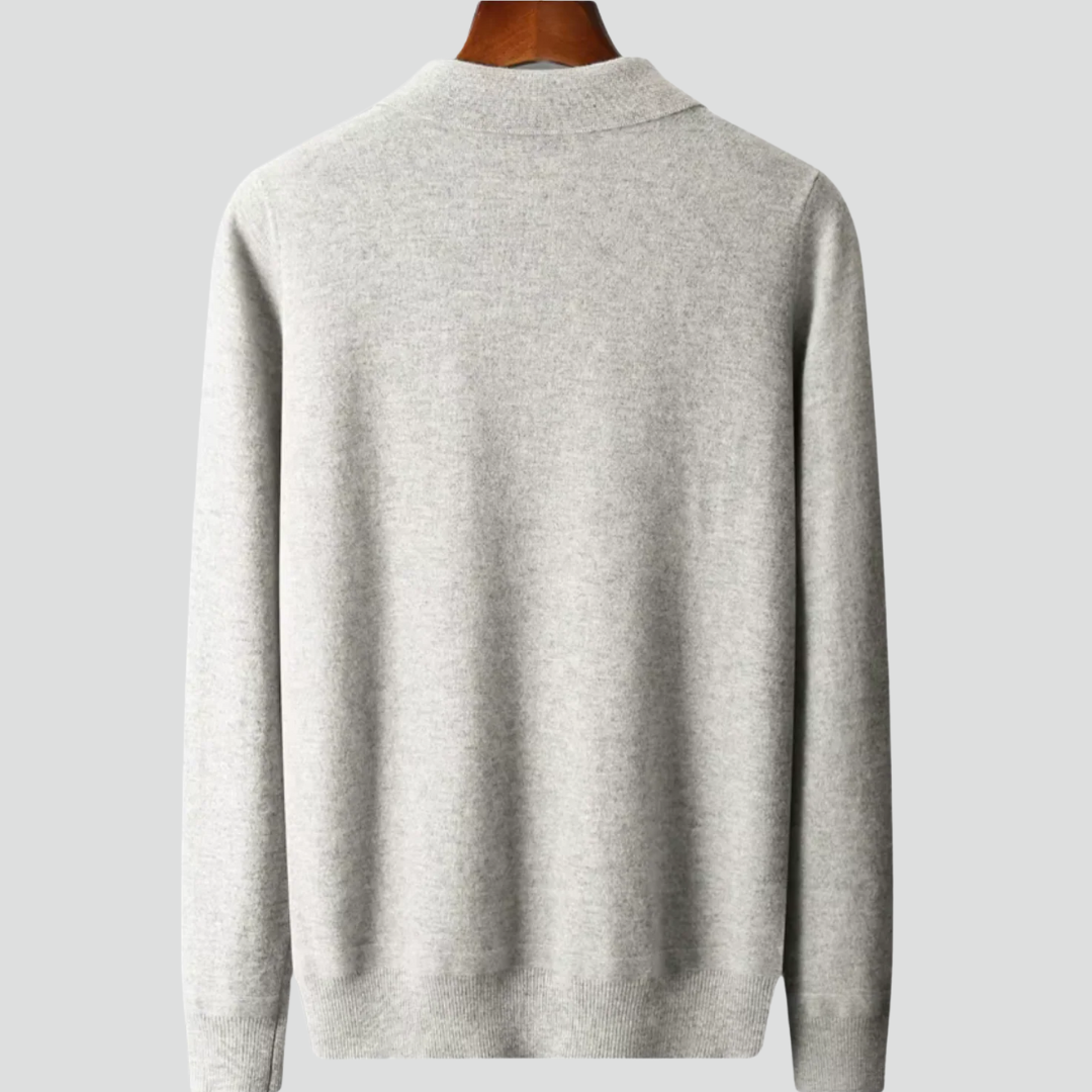 Men’s Casual Sweater – Half-Zip Collar & Minimalist Design