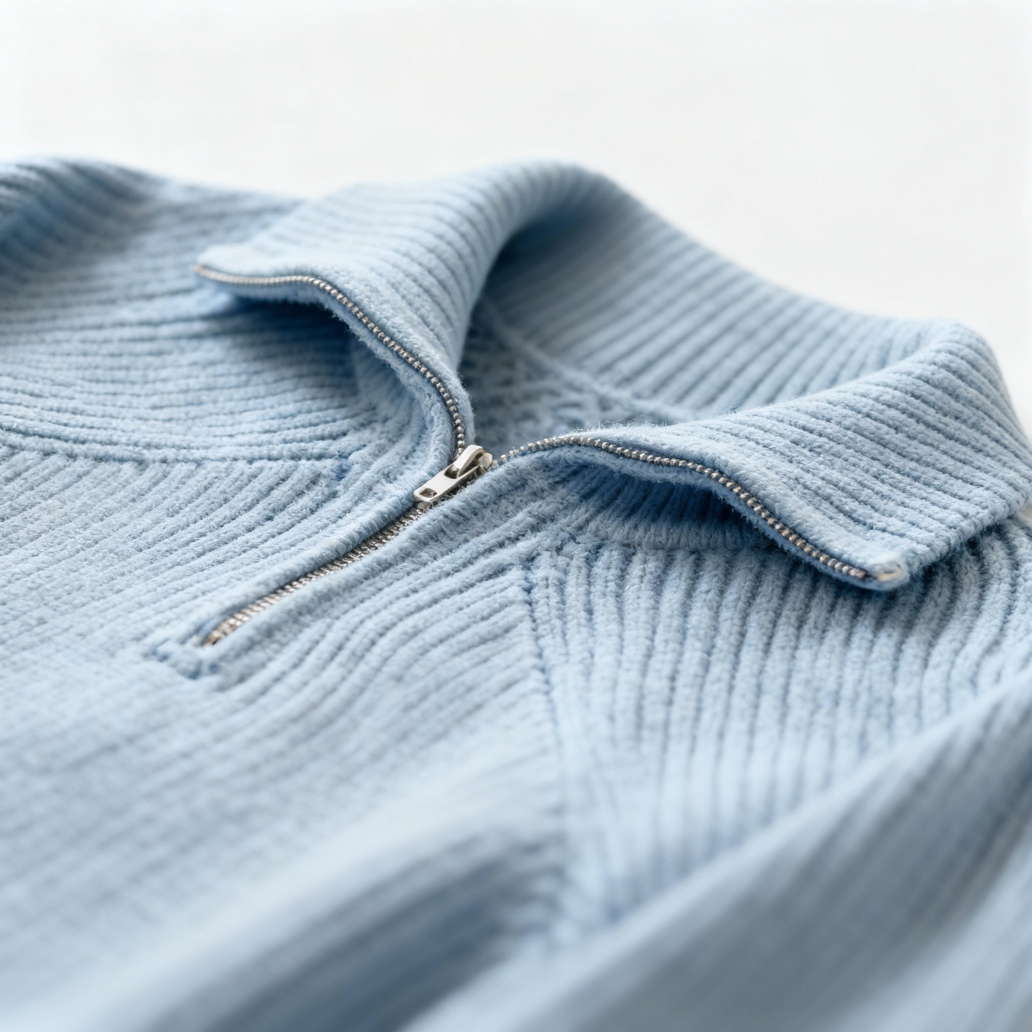 Men’s Corduroy Sweater – Textured Zip Collar & Relaxed Everyday Fit
