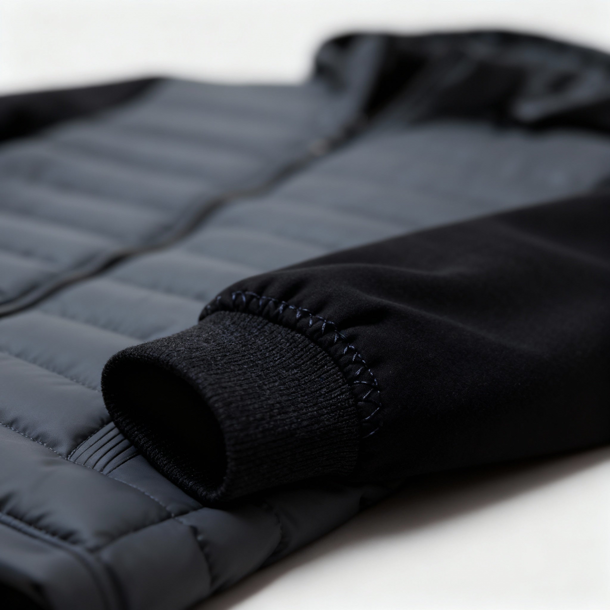 Men’s Quilted Hoodie – Insulated Front & Soft Knit Sleeves