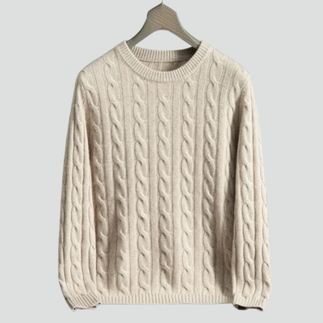 Men’s Trendy Sweater – Cable Knit Texture & Warm Everyday Layer