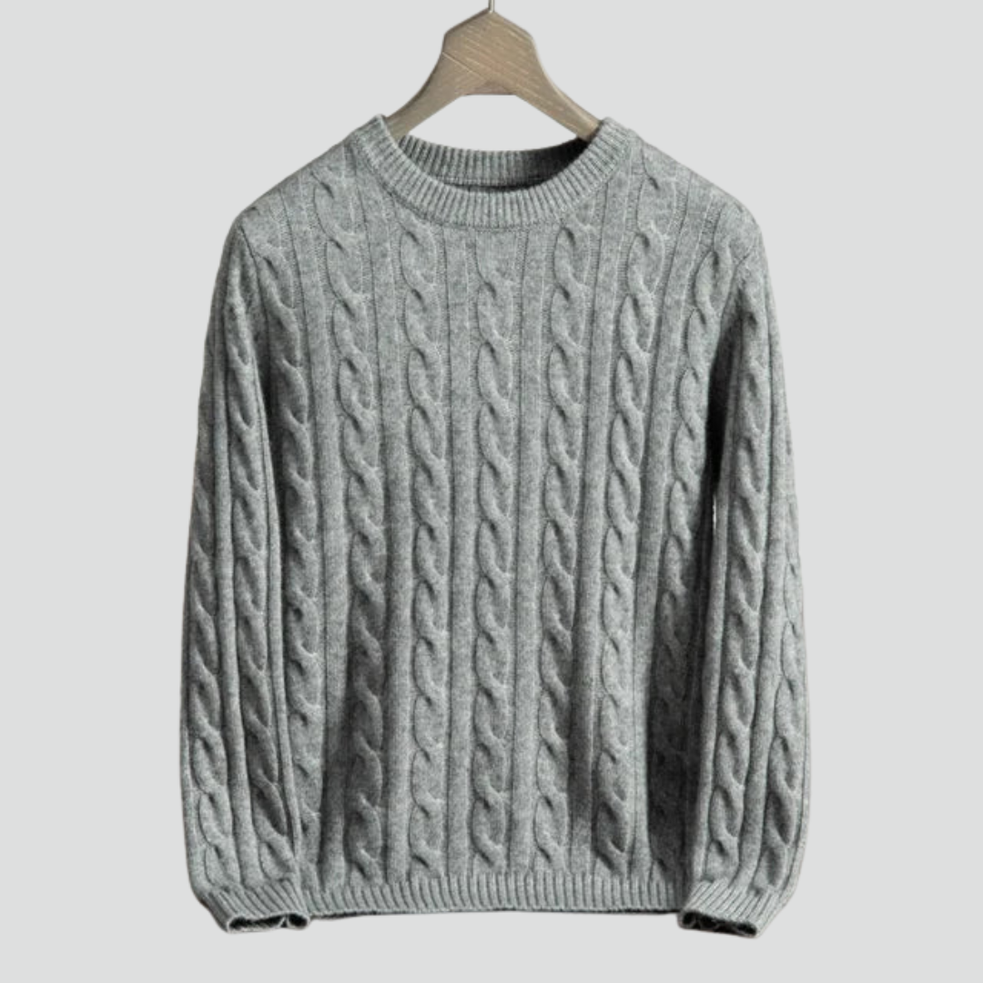 Men’s Trendy Sweater – Cable Knit Texture & Warm Everyday Layer