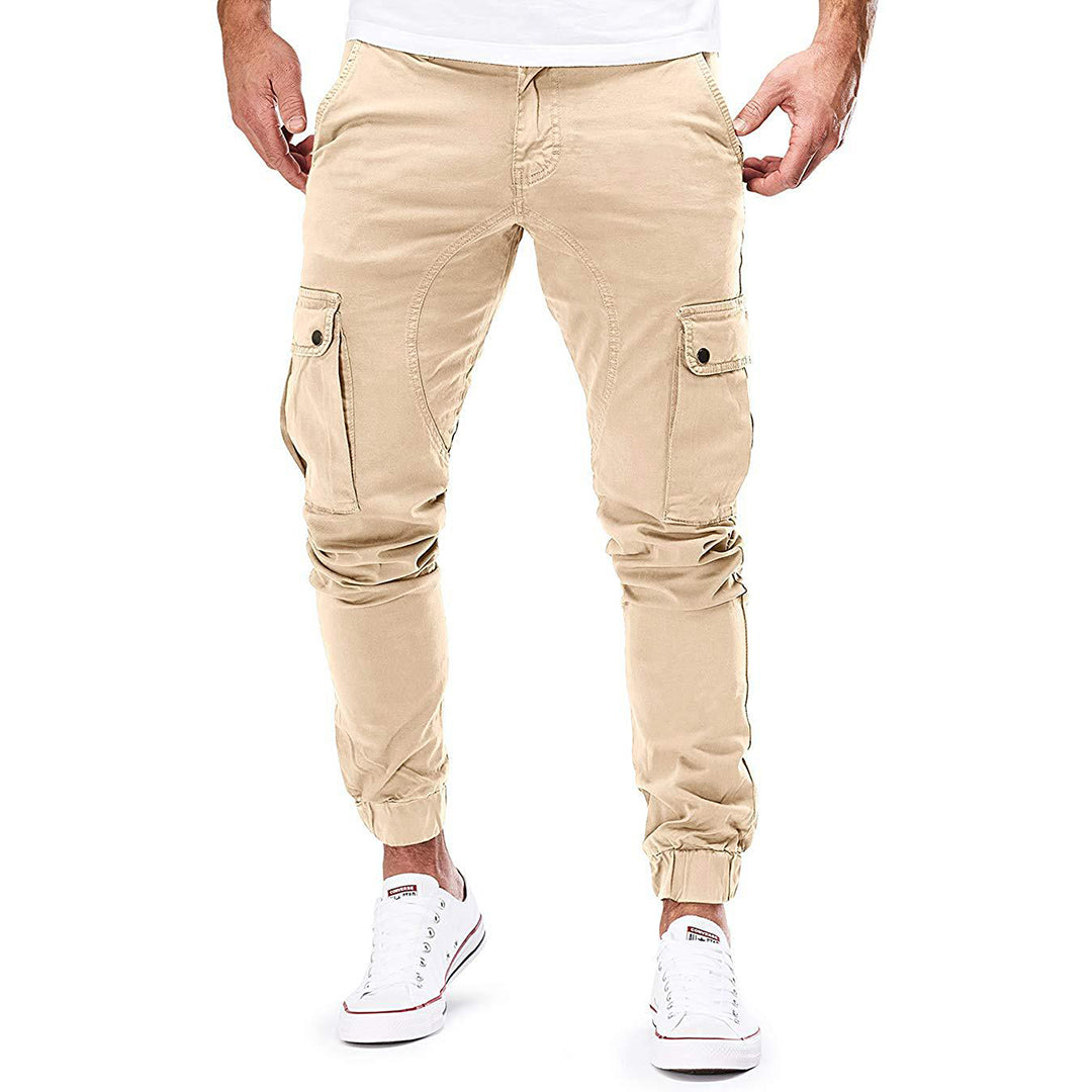 Men's Classic Slim-fit Rugged Cargo Pants - Khaki