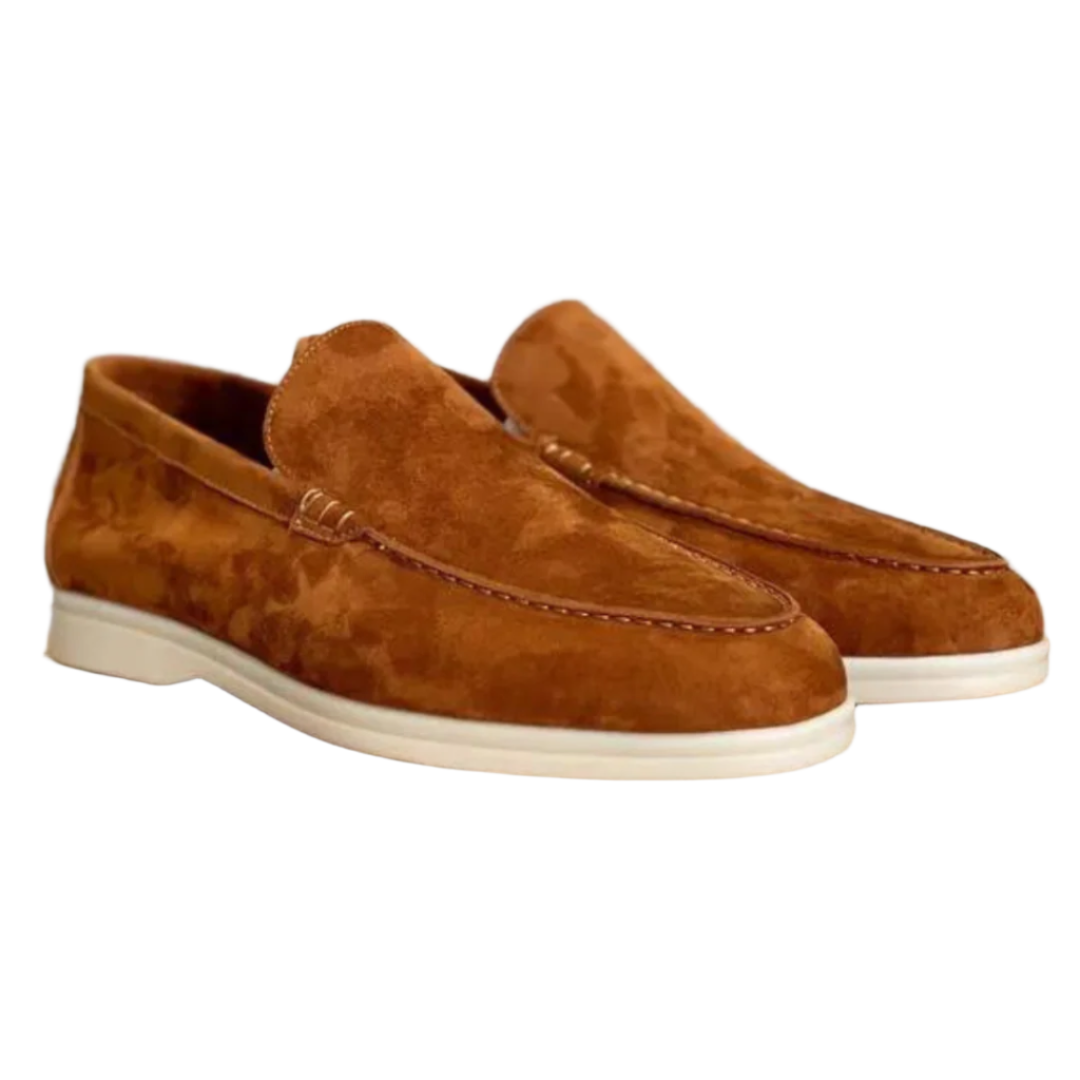 Casual Men’s Slip-on Loafers – Orange