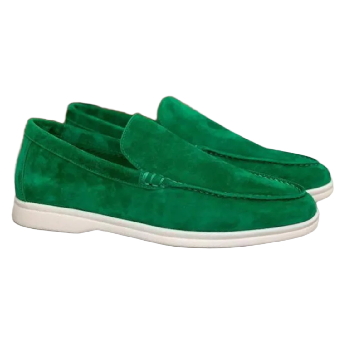Casual Men’s Slip-on Loafers – Green