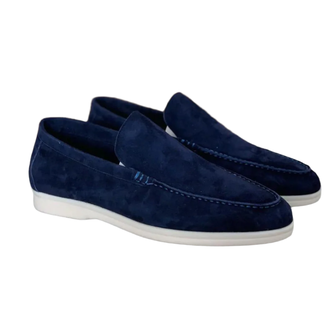 Casual Men’s Slip-on Loafers – Navy Blue