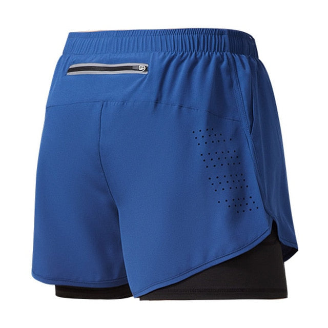 Modern Style Men's Running Shorts - Blue