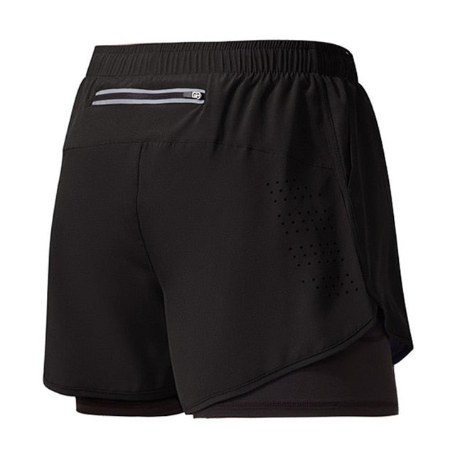 Modern Style Men's Running Shorts - Black