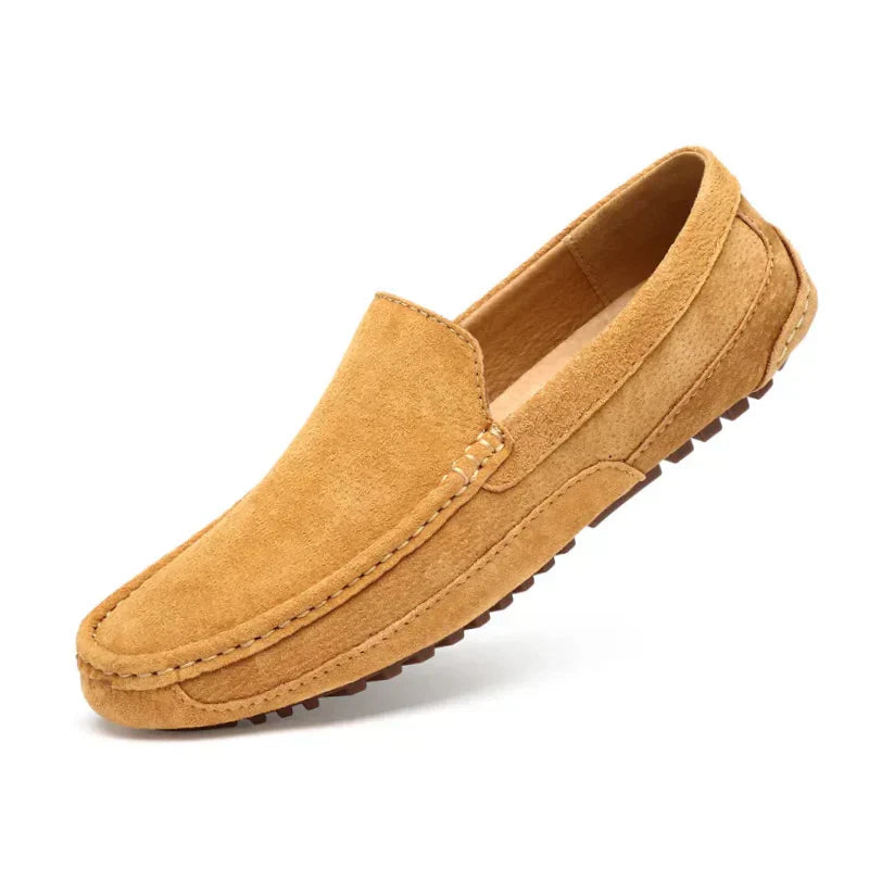 Vintage Style Men’s Suede Loafers
