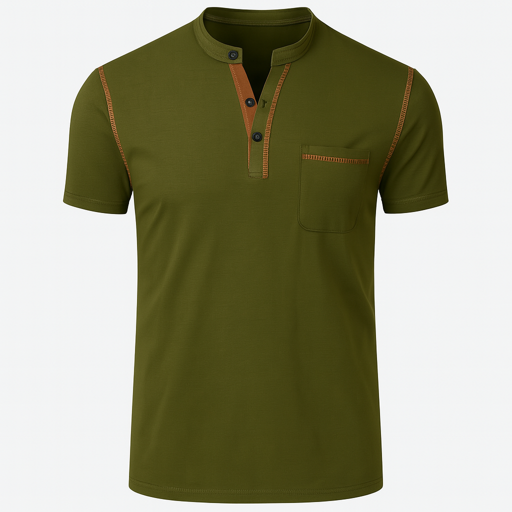 Elegant Smart-Casual Men's Polo – Dark Green