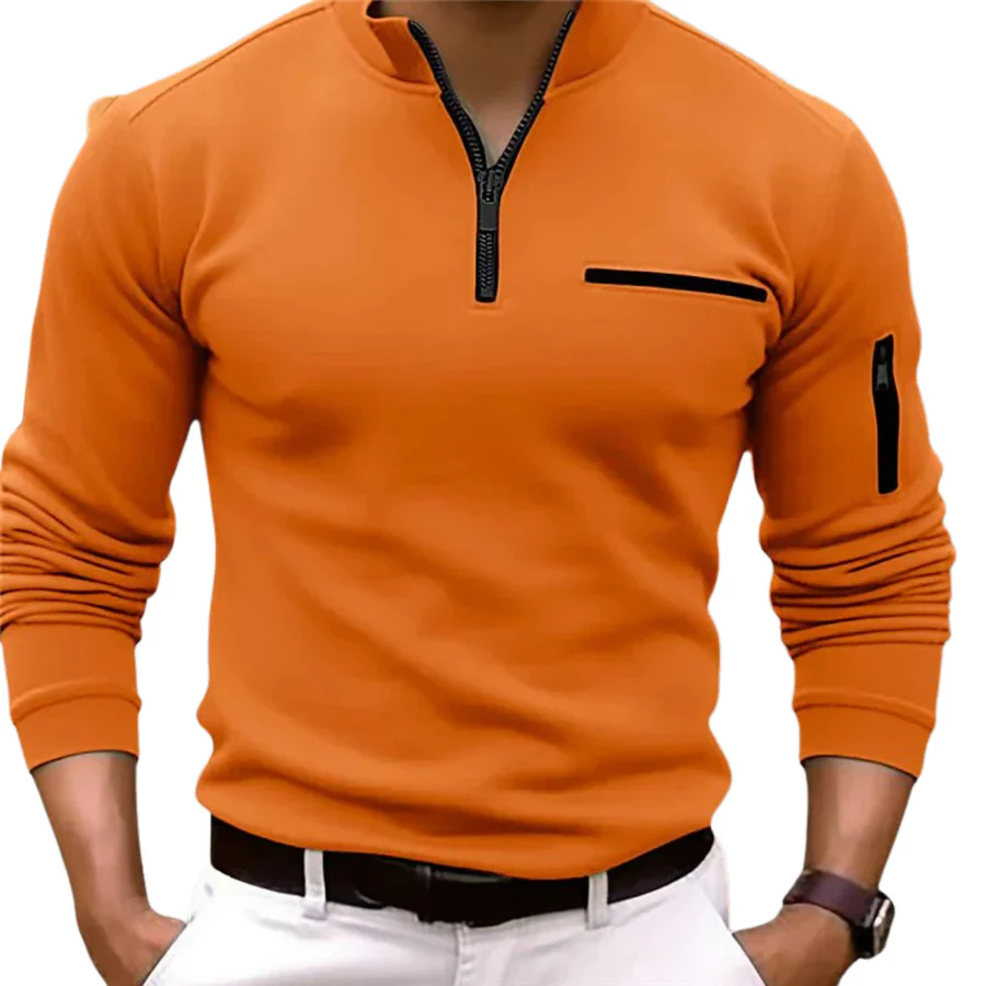 Men's Modern Style Trendy Sweater - Orange