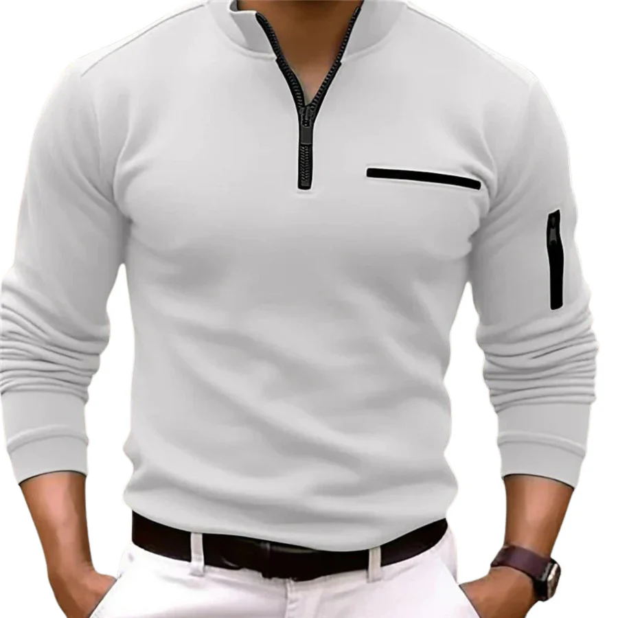 Men's Modern Style Trendy Sweater - White