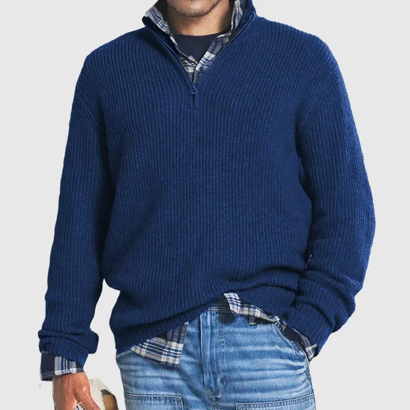 Men's Smart-Casual Business Sweater - Blue