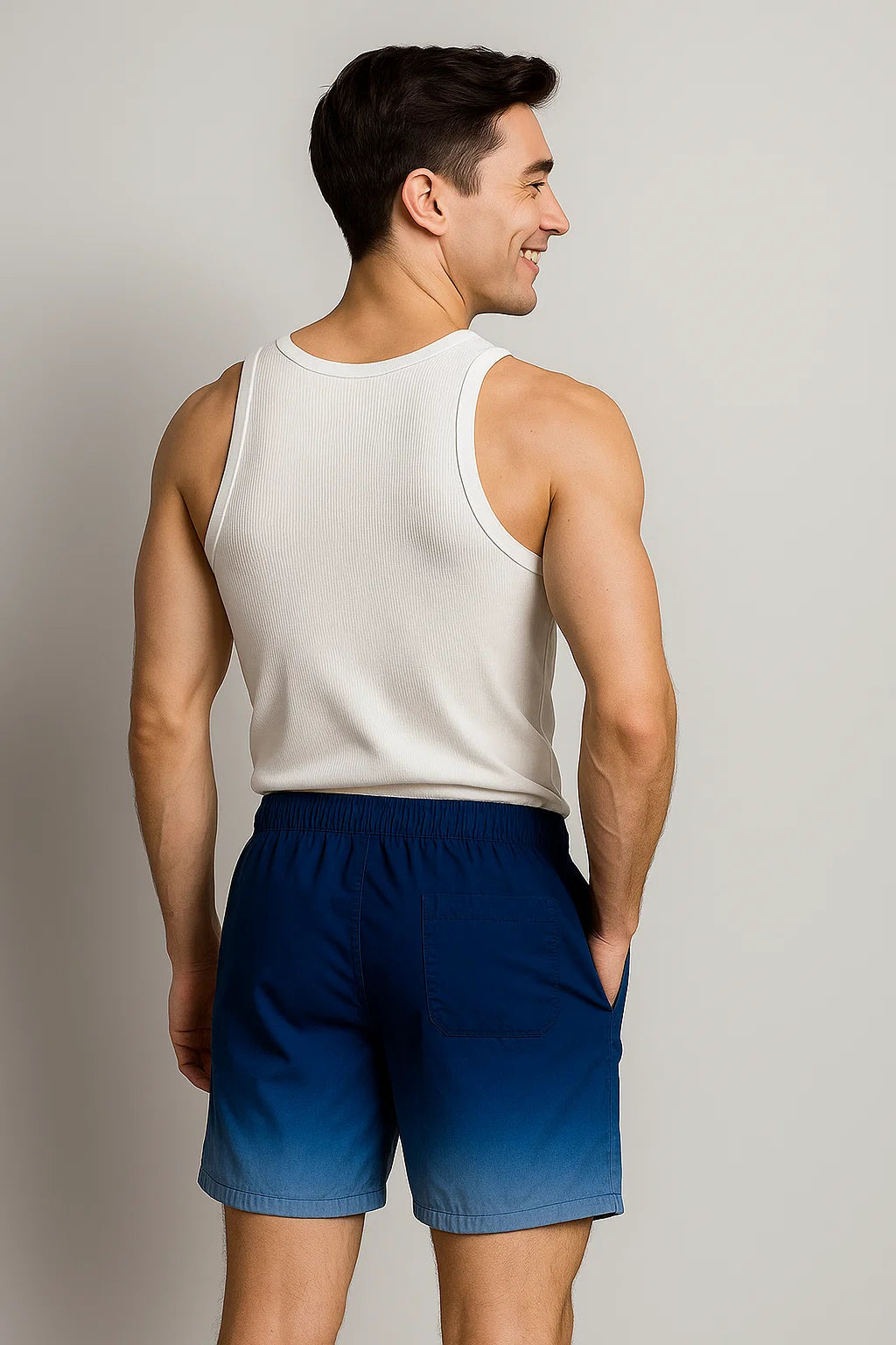 Classic Summer Men's Beach Shorts - Dark Blue