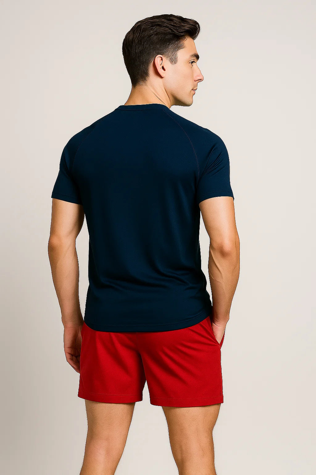 Casual Summer Men's Swim Shorts - Red