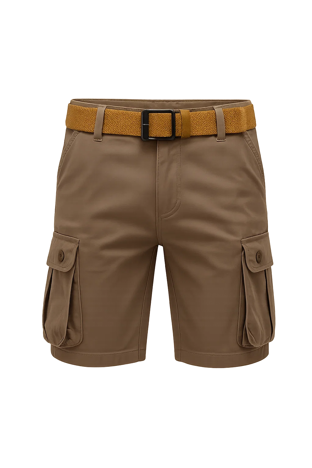 Multifunctional Men’s Military Cargo Shorts - Brown
