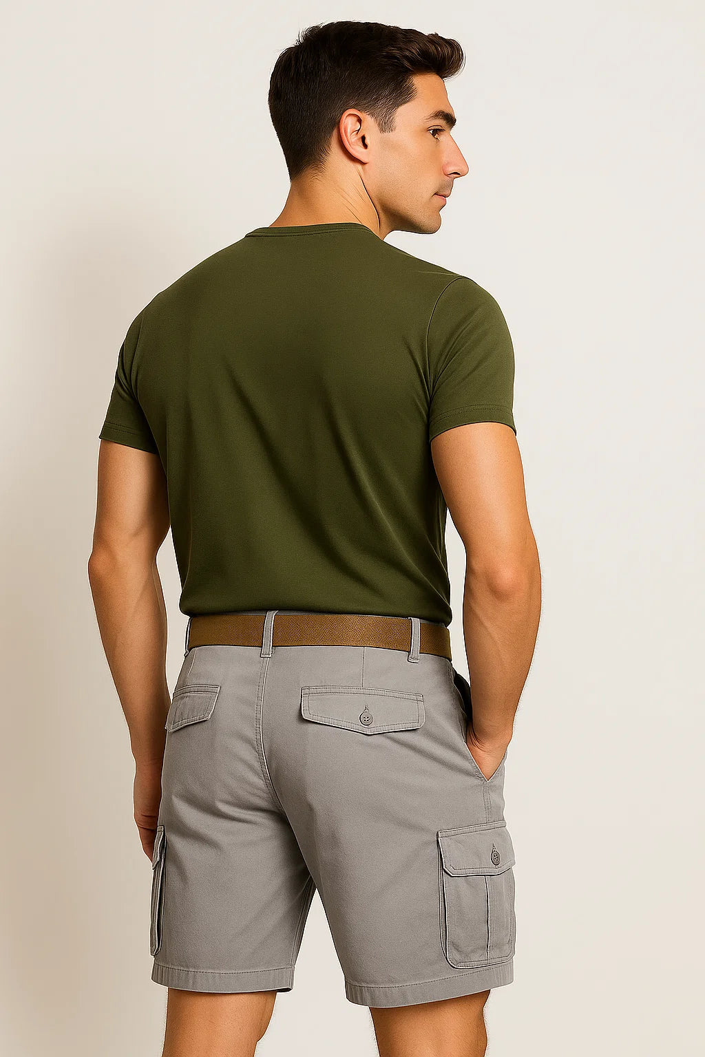Multifunctional Men’s Military Cargo Shorts - Gray