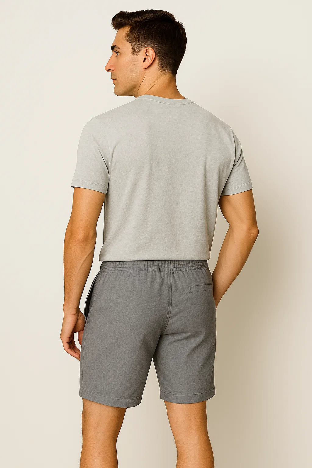 Modern Style Summer Men's Linen Shorts – Gray