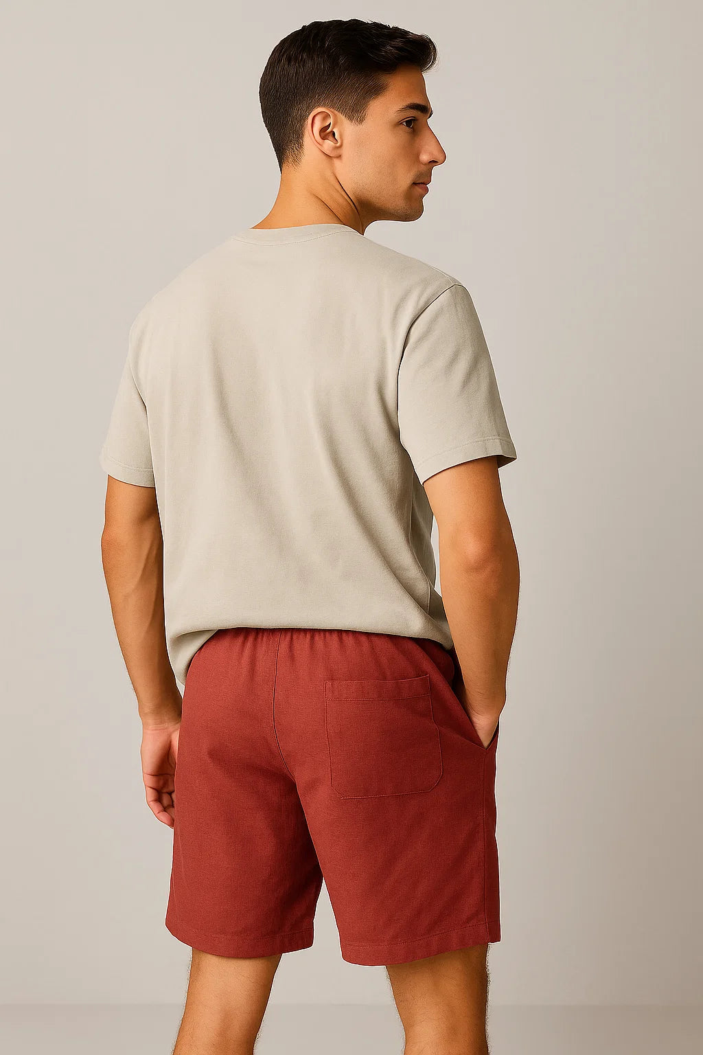 Modern Style Men's Casual Summer Shorts – Red