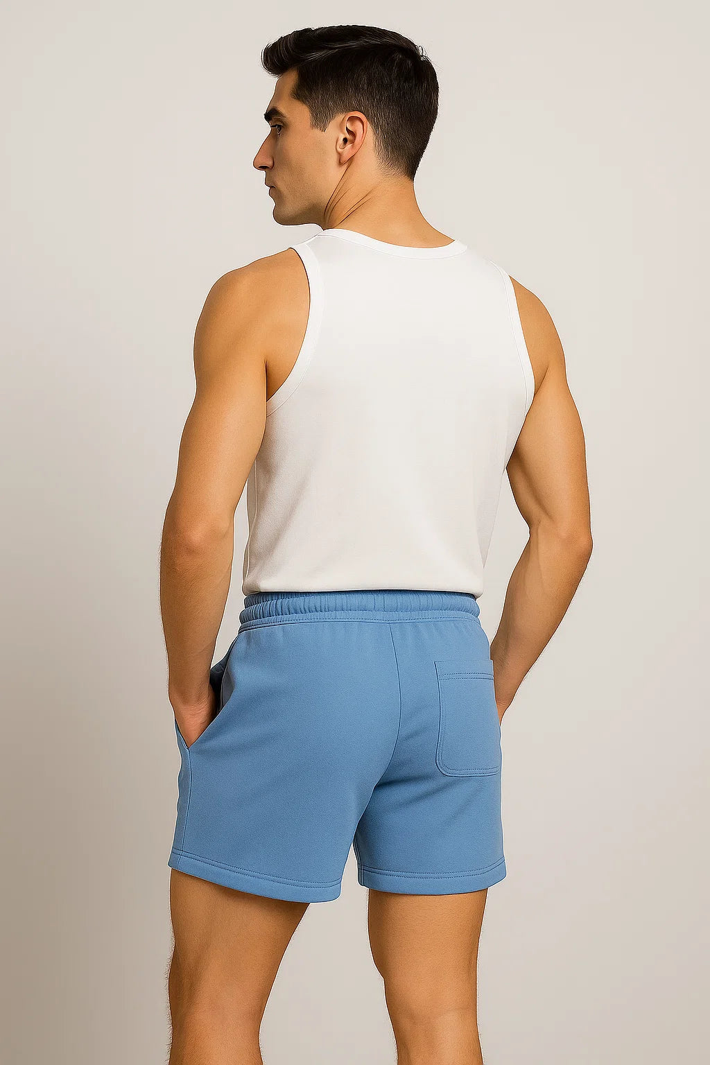 Modern Men's Slim-Fit Summer Shorts – Blue