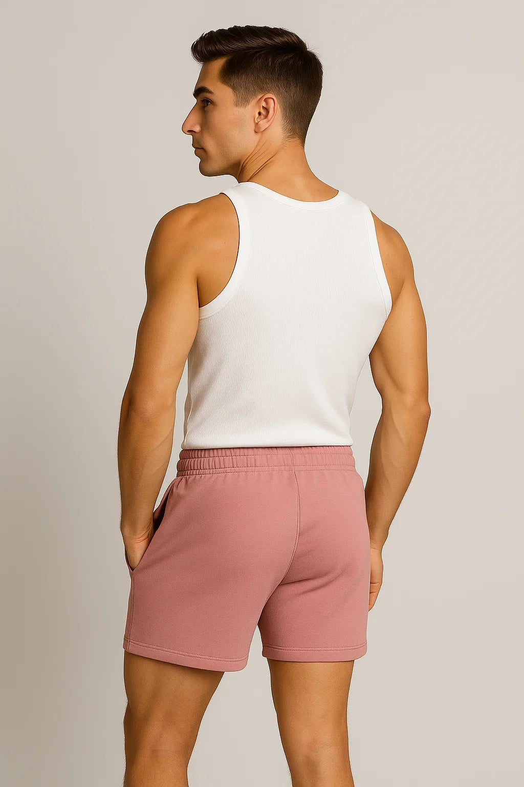 Modern Men's Slim-Fit Summer Shorts – Pink