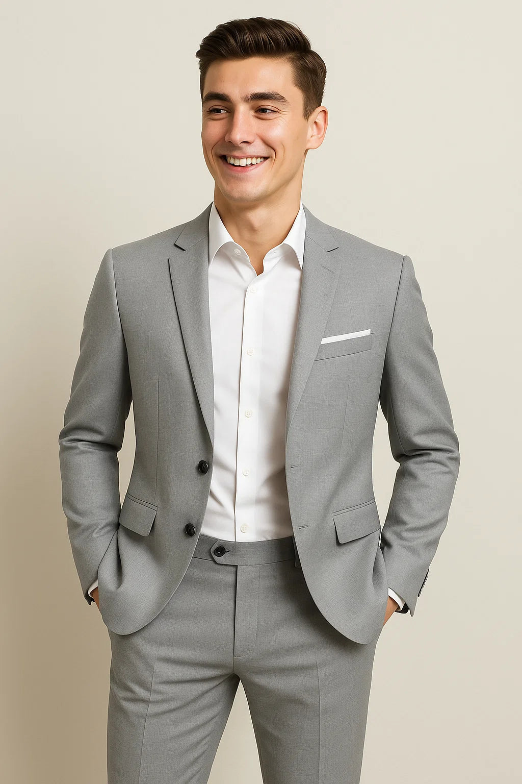 Classic Men’s Business Suit – Gray