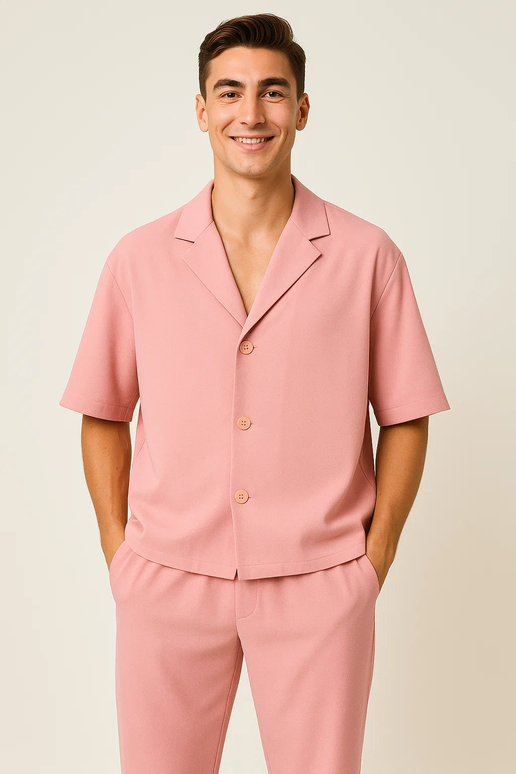 Modern Style Men’s Summer Set - Pink