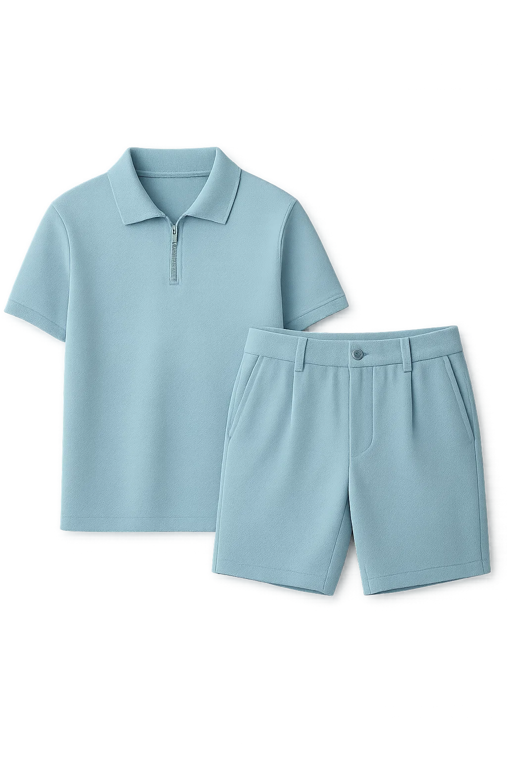 Casual Men’s Summer Outfit Set - Light Blue